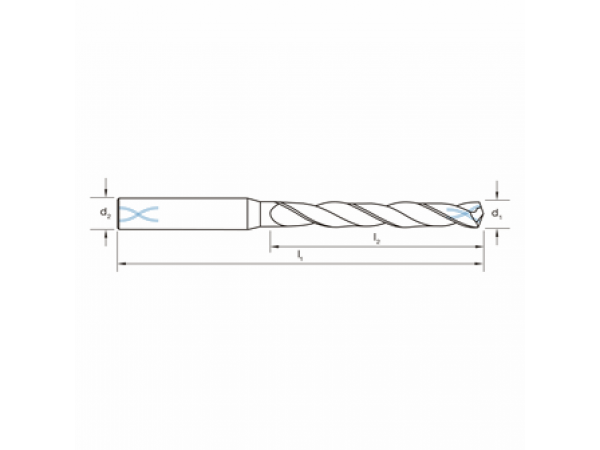 VHM-Bohrer Ø 10,1 mm IK 135°  5xD spiralgen. M/S/P/K